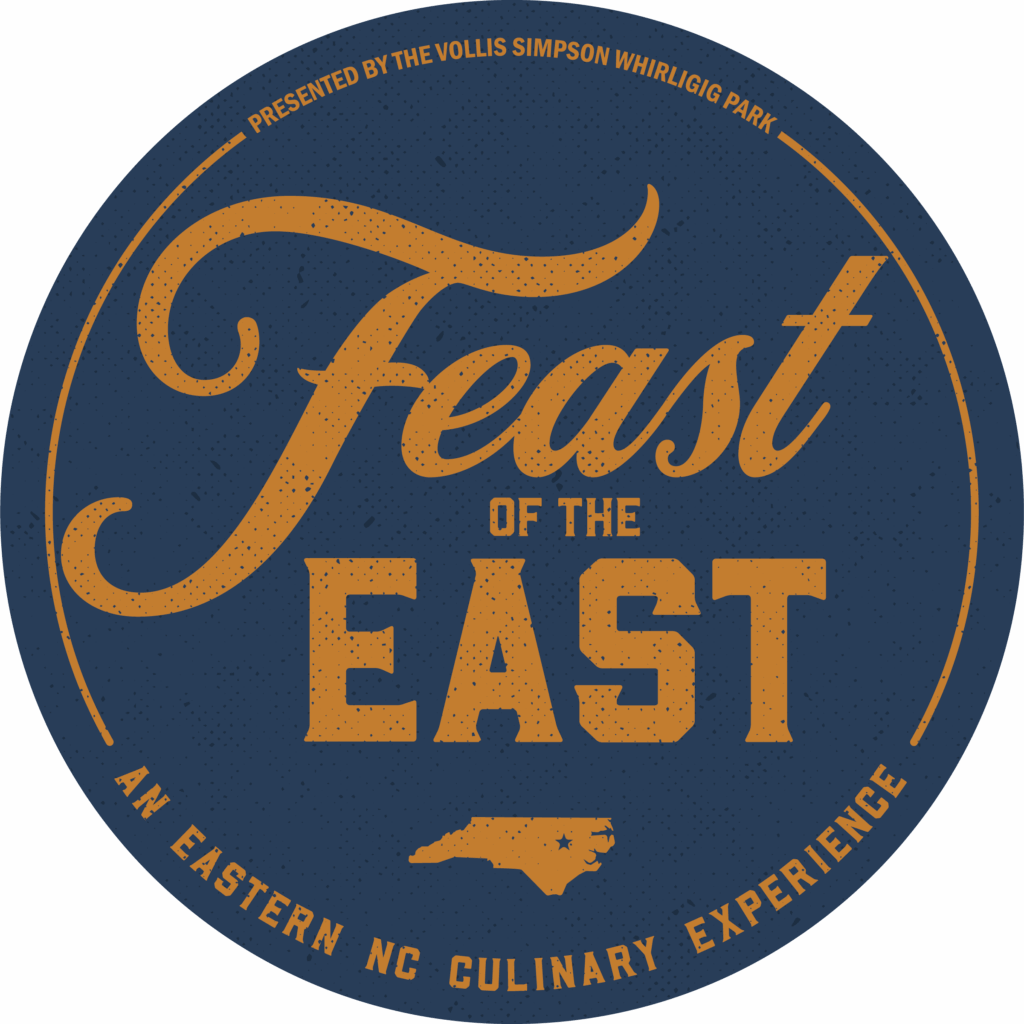 Feast of the East logo, an eastern north carolina culinary experience.